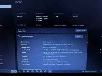 Acer laptop for sale.