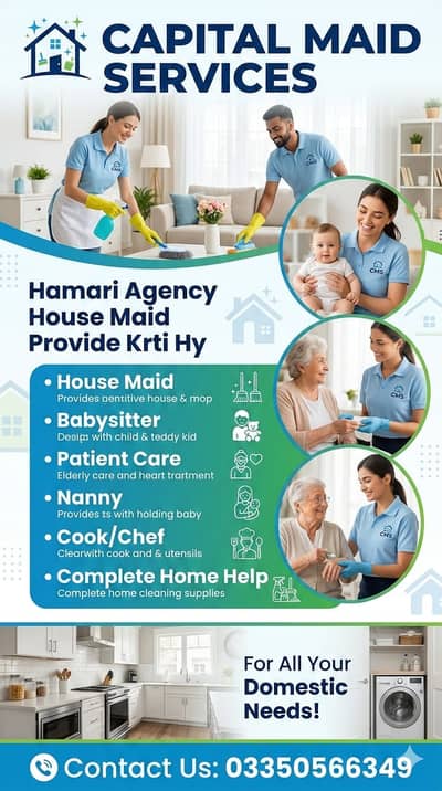 House Maid & Babysitter Services in Rawalpin | Capital Maid Services |