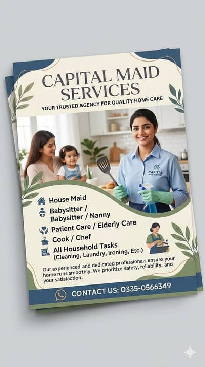 House Maid & Babysitter Services in Islamabad | Capital Maid Service