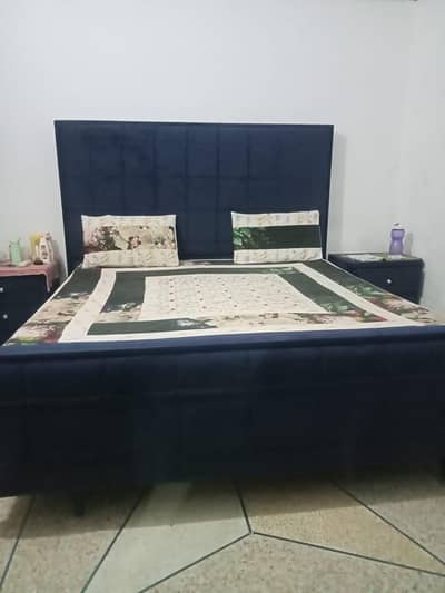 double bed with side table in excellent condition.