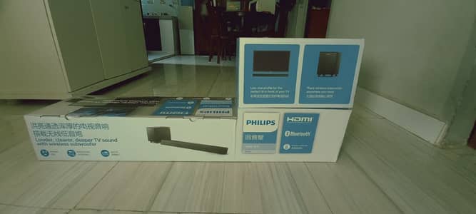 Philips Sound Bar with Wireless Subwoofer – 2.1 Channel