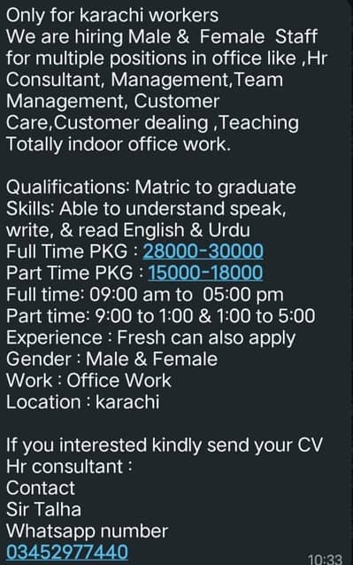 Need male and female