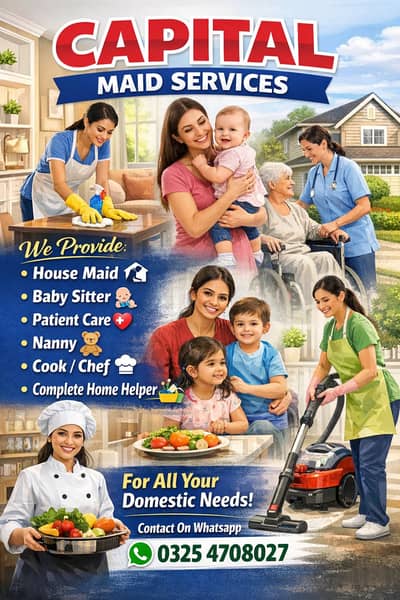 House Maid & Babysitter Services in Rawalpind | Capital Maid Services