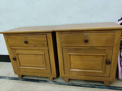 Pure wood made side tables