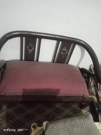 2 seater wooden. 5 seater iron