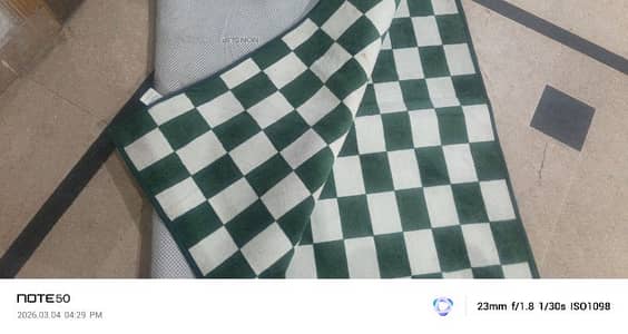 Emerald Checkerboard Plush Rug for sale  ghori town islamabad size 8/7