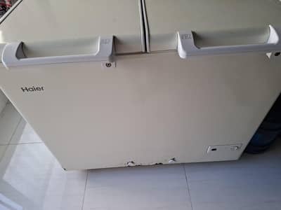 haier double door deep freezer