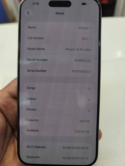 I phone 15 pro max 256gb