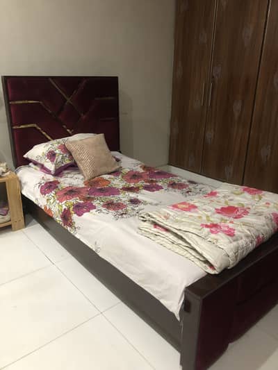 Gently Used Single Velvet Bed | 1 Year Old | 10/10 Condition