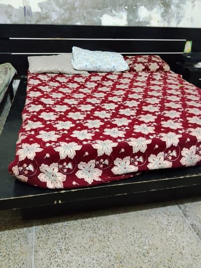 double bed with draw