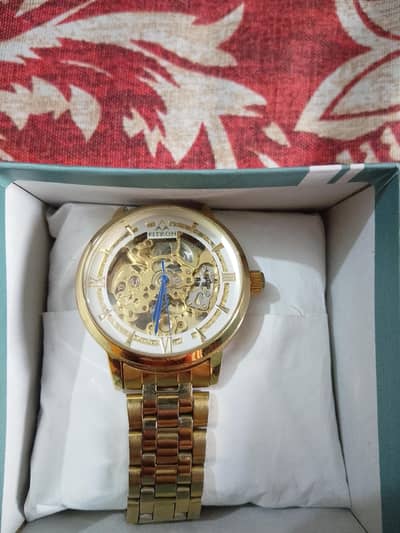 FITRON SKELETON WATCH WITH STAINLESS STEEL