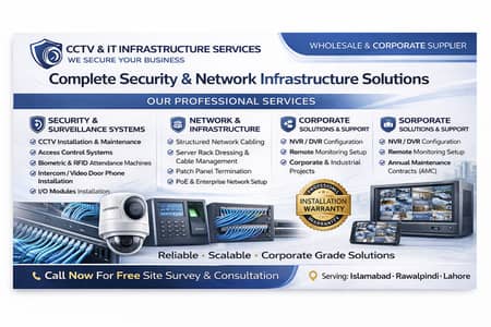 Complete CCTV & IT Infrastructure Solutions Available