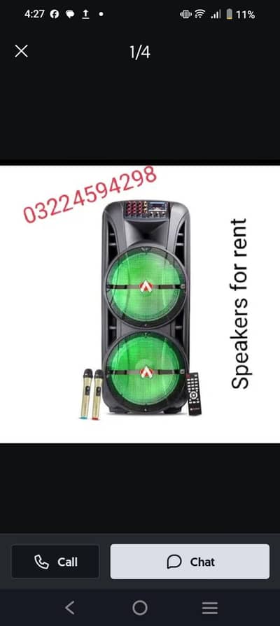 Speaker on rent / Sound system on rent