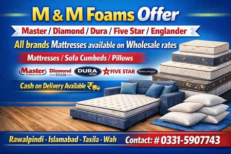 Single/Double Matresses/Sofa Cumbeds Huge Discount