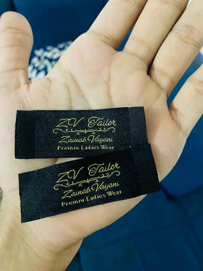 Soft woven labels fabric garment clothing brand