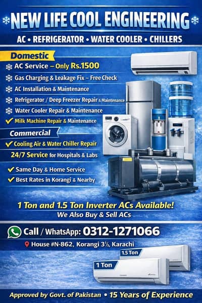 AC and Refrigerator Repairing in korangi