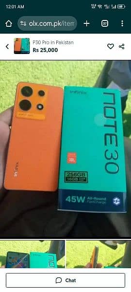 infinix Note 30 8GB RAM 256GB mamory0328/3978/756