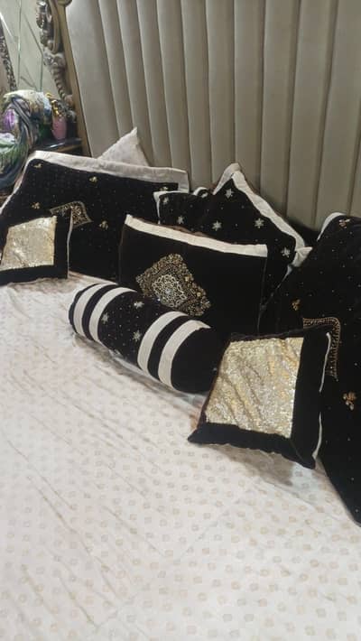 Bridal bed sheet with Runner and cushions for sale