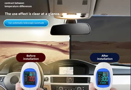 Retractable Car front or back transparent Sunshade