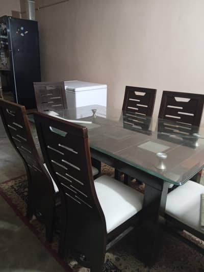 6 chairs dining table