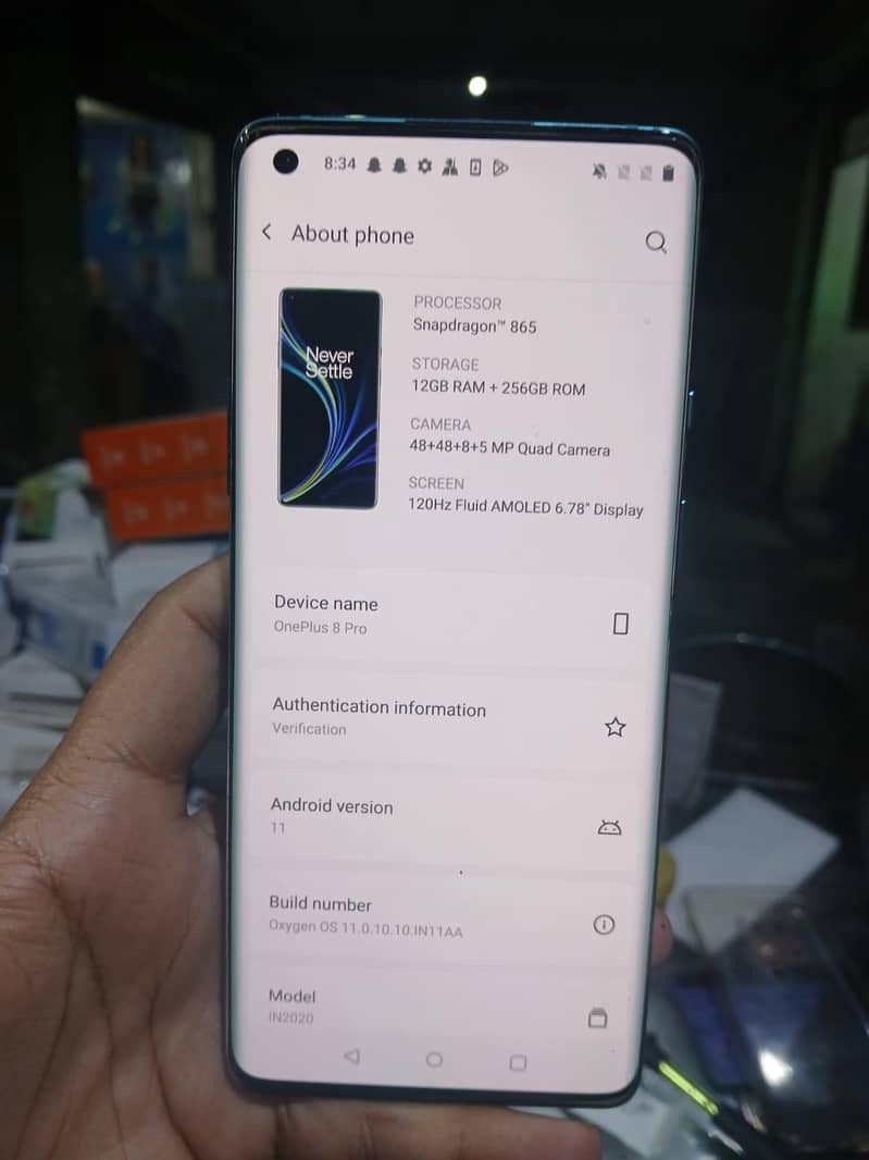 ONE PLUS 8 PRO . . . . . . 5