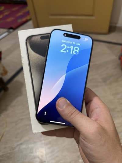 Official PTA approved iPhone 15 pro 128gb LL/A Natural Titanium Box