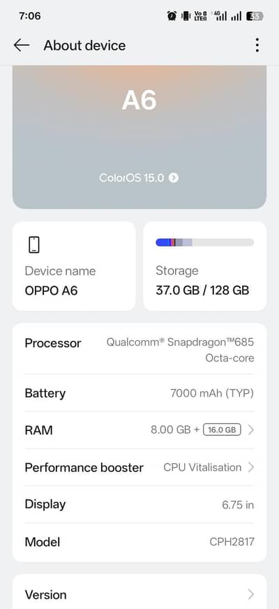 oppo a6 new just 1 month used