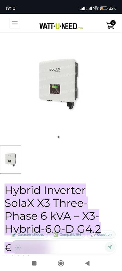 Inverter solax x x3-06. o-t