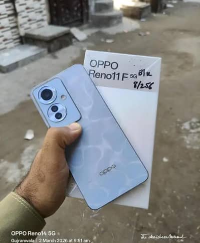 Oppo Reno 11F 5G for sale with box charger
