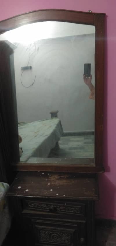 Dressing Hanging Belgium Mirror Heavy Sheesham Wood For Sale