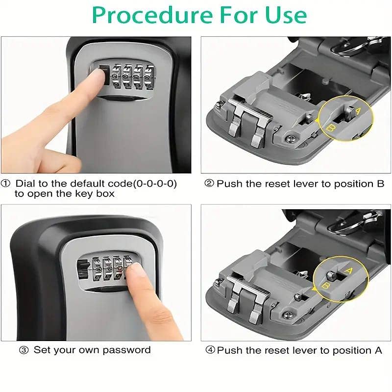 Keys Lock Box ( with 4-digit resettable code ) 4