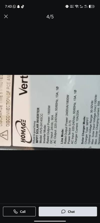 bilkul ok hai 24 volt ka ha 1800w ka 2 plate lagti Hain solar ki