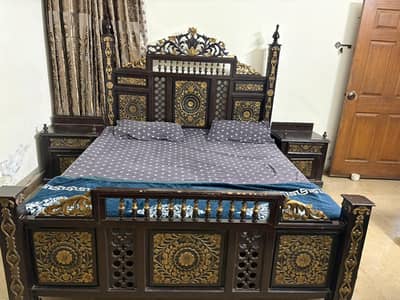Used wooden bed