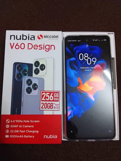 ZTE nubia V60 20GB RAM 256 GB ROM PTA Approved