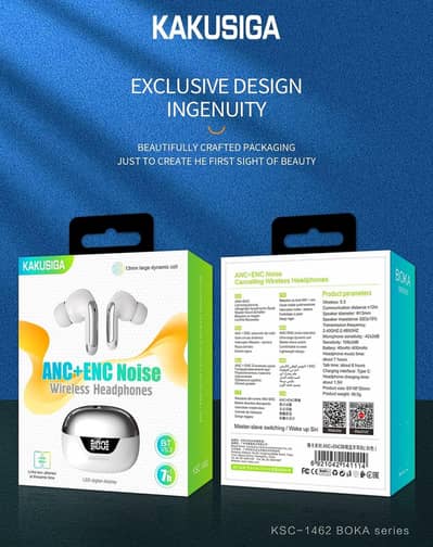 ANC + ENC Wireless Earbuds  Brand New Box Pack