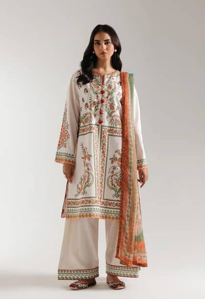 3 piece women lawn unstitched suit