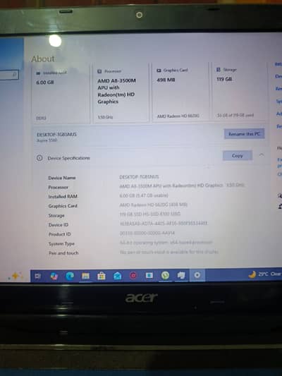 laptop for RS 9000