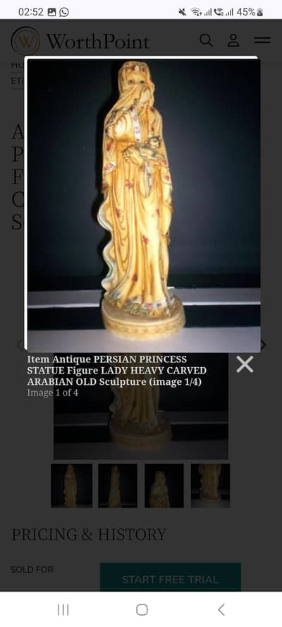 antique persian  pricncess STATUE