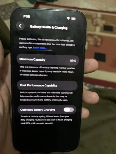 I phone 14 pro 128 gb jv 89 %betery health with box