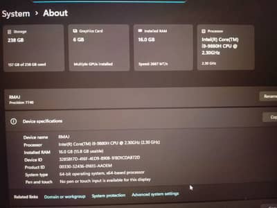 Core i9 Beast | Dell Precision 7740 | 6GB RTX 3000 | 16GB RAM |256 SSD