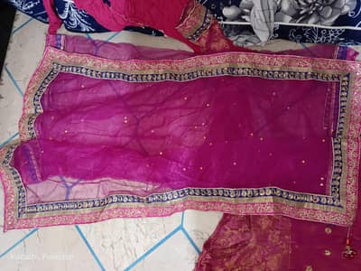 organza frok pink color