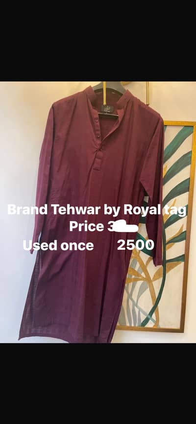 Amir adnan and tehwar by royal tag clothes in excellent condition