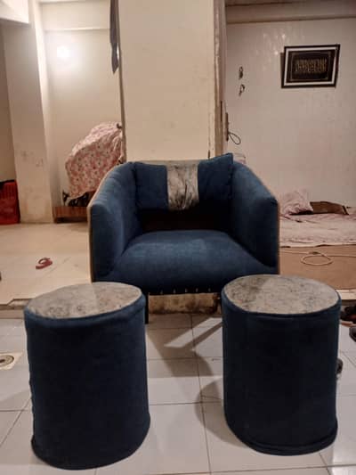 chair and two stool