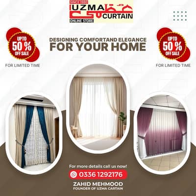 Premium Velvet fabric-Made-to-order-Modern Layered Set By Uzma Curtain