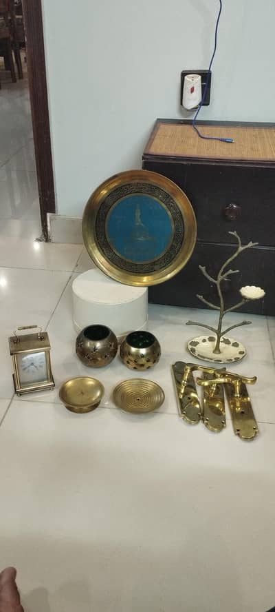 home decor items in brass metal