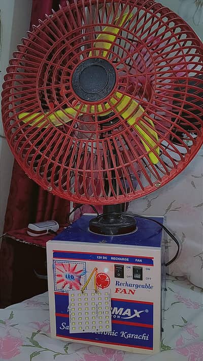 Super Max Rechargeable Fan with LED Light.