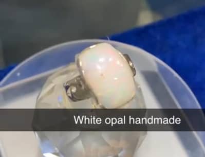 Australian White Fire Opal Ring, 0300- 4072011,