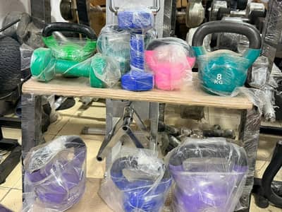 Colourfull Dumbbells  girls/  Plates /vinyls and kettlebell dumbbells