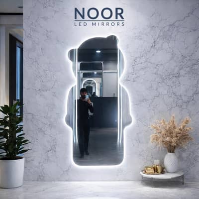 irregular LED lights mirror 