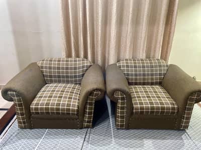 5 Seater sofa set with Round Sofa chairs And centre table